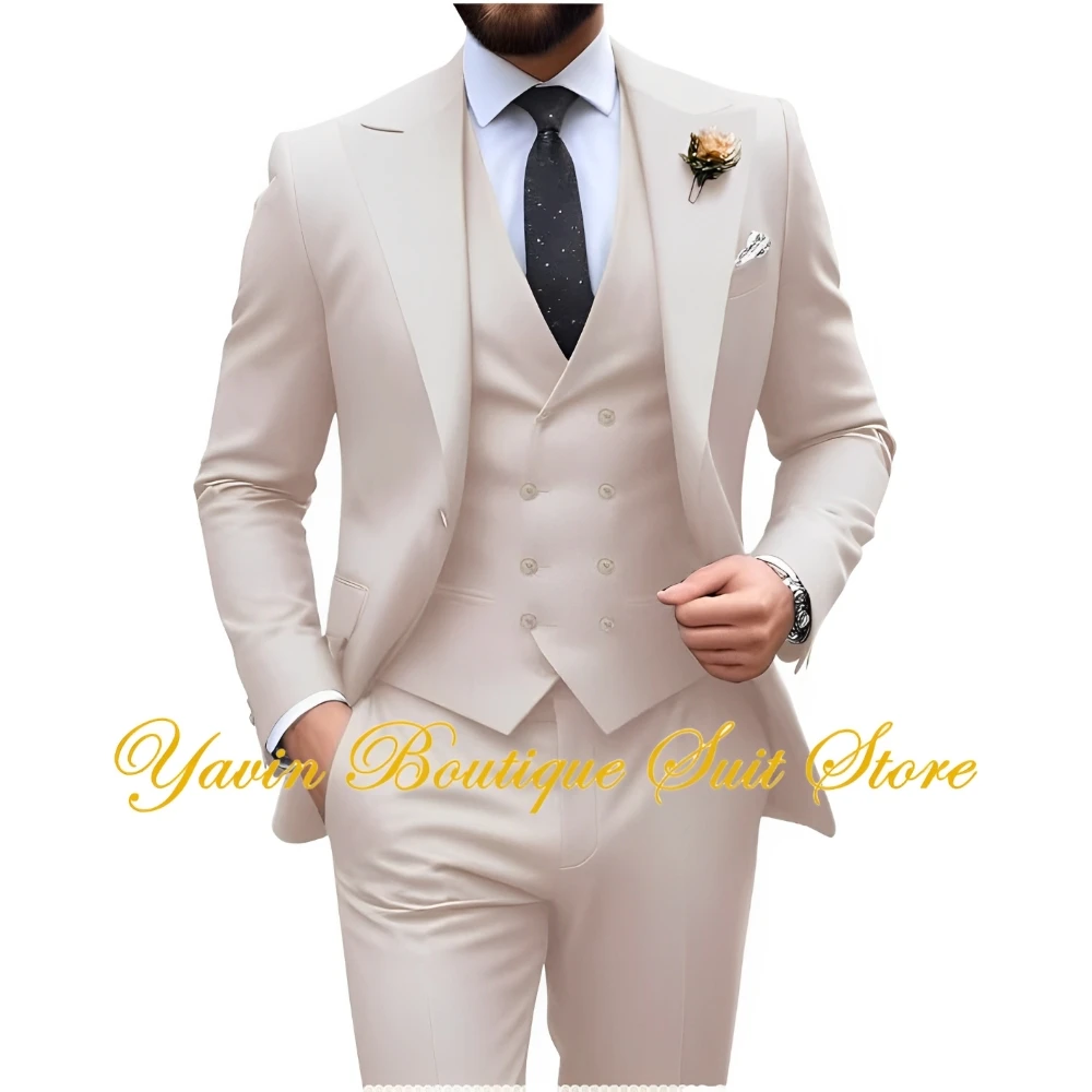 Men's Suit Slim Fit 3 Piece Double Breasted Suit Men Formal Tuxedo Set Casual Wedding Prom Groom Suits
Men's Suit Slim Fit 3 Piece Double Breasted Suit Men Formal Tuxedo Set Casual Wedding Prom Groom Suits