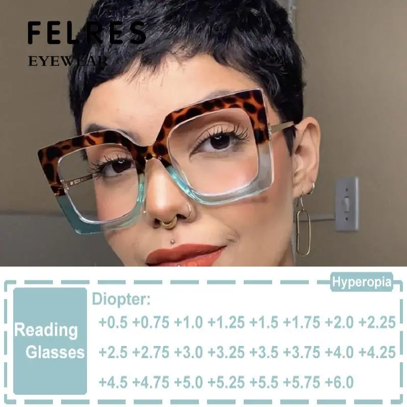 Overszied Square cat eye Trendy Computer Reading Glasses WomenBlue Light Filter Eyeglassses Prescription Optical Magnifier
Overszied Square cat eye Trendy Computer Reading Glasses WomenBlue Light Filter Eyeglassses Prescription Optical Magnifier