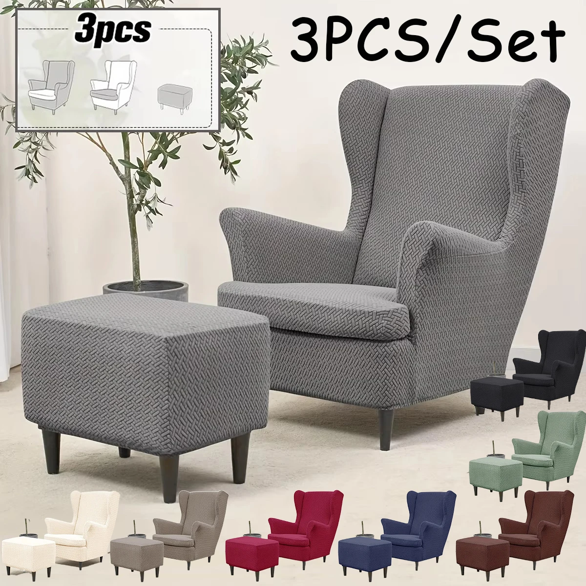 3pcs/set Polar Fleece Wing Chair Cover with Seat Cushion Cover,Cushion Cover Furniture Protector Tiger Tabouret Housse De Chaise
3pcs/set Polar Fleece Wing Chair Cover with Seat Cushion Cover,Cushion Cover Furniture Protector Tiger Tabouret Housse De Chaise
