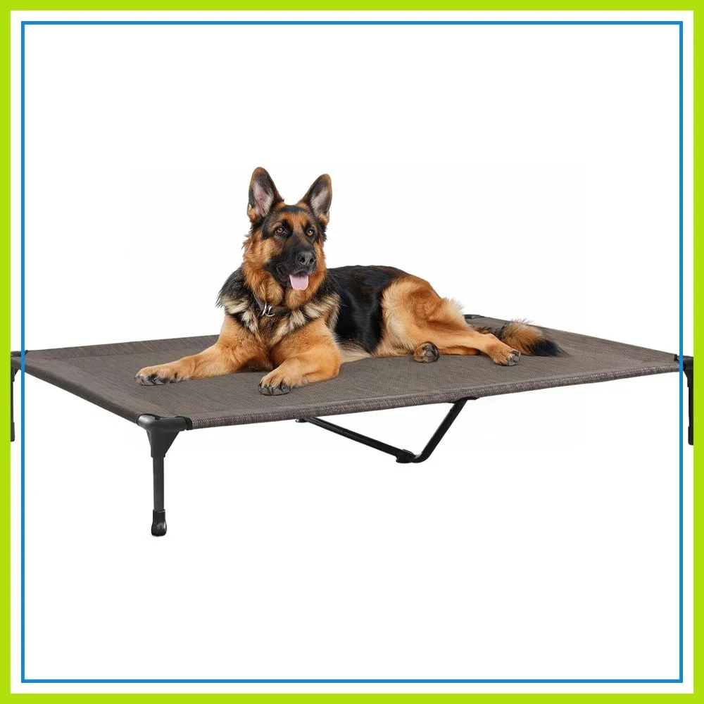 Elevated Dog Bed Large Sized Dogs, XL Cooling Raised Dog Cot with Breathable Mesh, No-Slip Feet, 49"x33", Brown
Elevated Dog Bed Large Sized Dogs, XL Cooling Raised Dog Cot with Breathable Mesh, No-Slip Feet, 49"x33", Brown