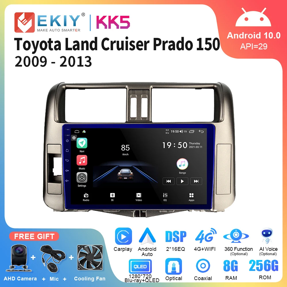 EKIY KK5 Android Auto Radio Multimedia For Toyota Land Cruiser Prado 150 2009-2013 Car Stereo GPS Navigation Carplay Player 2din
EKIY KK5 Android Auto Radio Multimedia For Toyota Land Cruiser Prado 150 2009-2013 Car Stereo GPS Navigation Carplay Player 2din