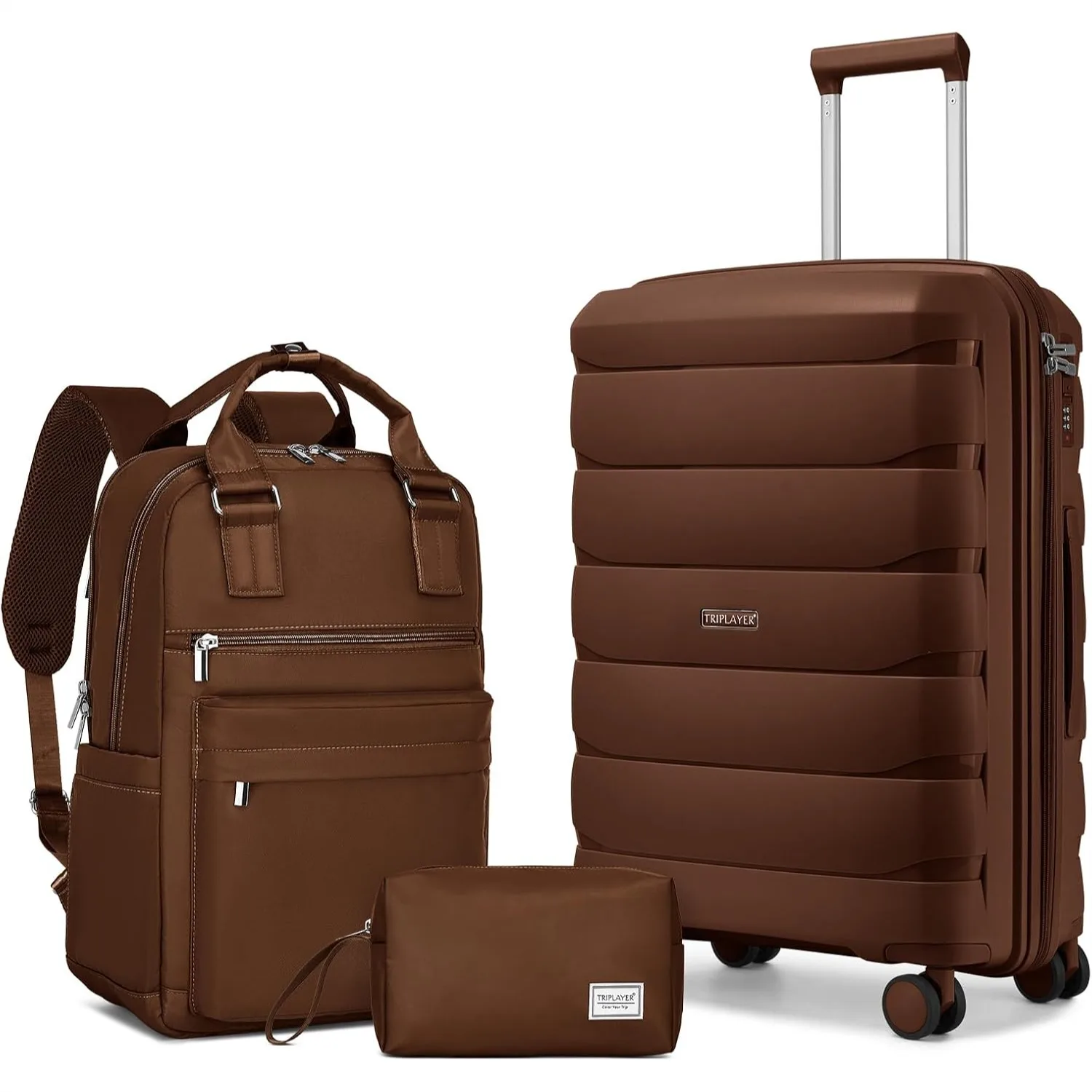 Carry On Luggage 22x14x9 Airline Approved, 22 Inch PP Hardshell Suitcase with Spinner Wheels, 3 Piece Set for Women
Carry On Luggage 22x14x9 Airline Approved, 22 Inch PP Hardshell Suitcase with Spinner Wheels, 3 Piece Set for Women