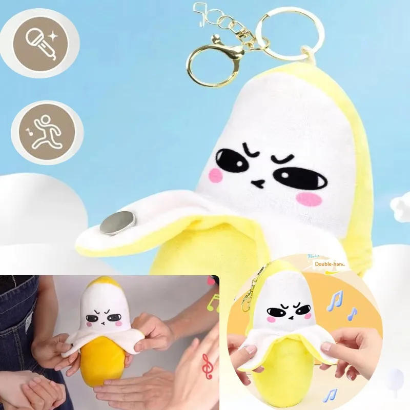 Soft Banana Plush Keychain Doll with Beat Sensor Creative Fruit Musical Toy for Kids Parent Child Interactive Gift
Soft Banana Plush Keychain Doll with Beat Sensor Creative Fruit Musical Toy for Kids Parent Child Interactive Gift