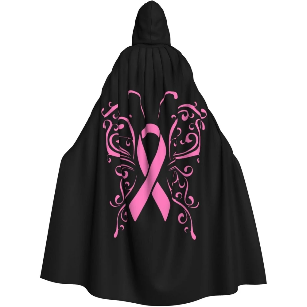 Pink Ribbon Butterfly Breast Cancer Unisex Hooded Cloak Cape for Christmas Halloween Cosplay Costumes
Pink Ribbon Butterfly Breast Cancer Unisex Hooded Cloak Cape for Christmas Halloween Cosplay Costumes