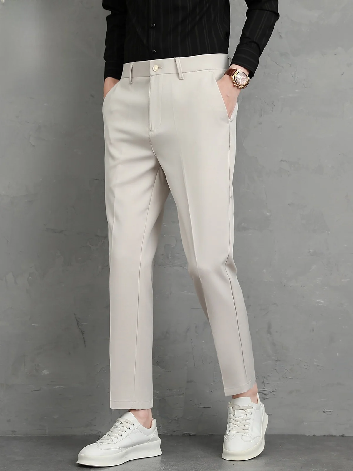 Мужские повседневные брюки Весна 2026: Свободные деловые брюки прямого кроя, средняя посадка, на молнии
Мужские повседневные брюки Весна 2026: Свободные деловые брюки прямого кроя, средняя посадка, на молнии