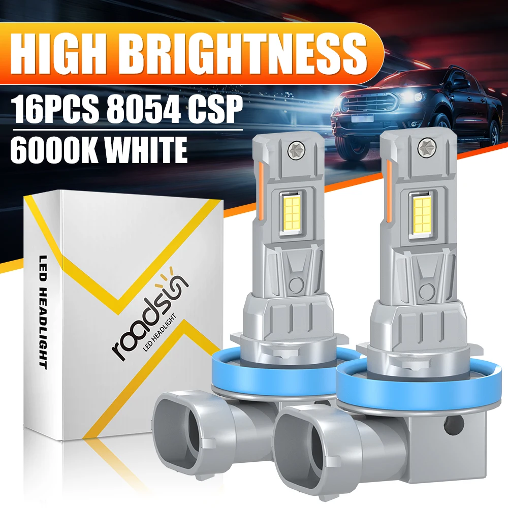 2pcs H8 H9 H11 Car LED Headlight Bulbs High Low Beam 6000K White Auto Fog Lamp Day Running Light Canbus No Error 50000LM 150W
2pcs H8 H9 H11 Car LED Headlight Bulbs High Low Beam 6000K White Auto Fog Lamp Day Running Light Canbus No Error 50000LM 150W