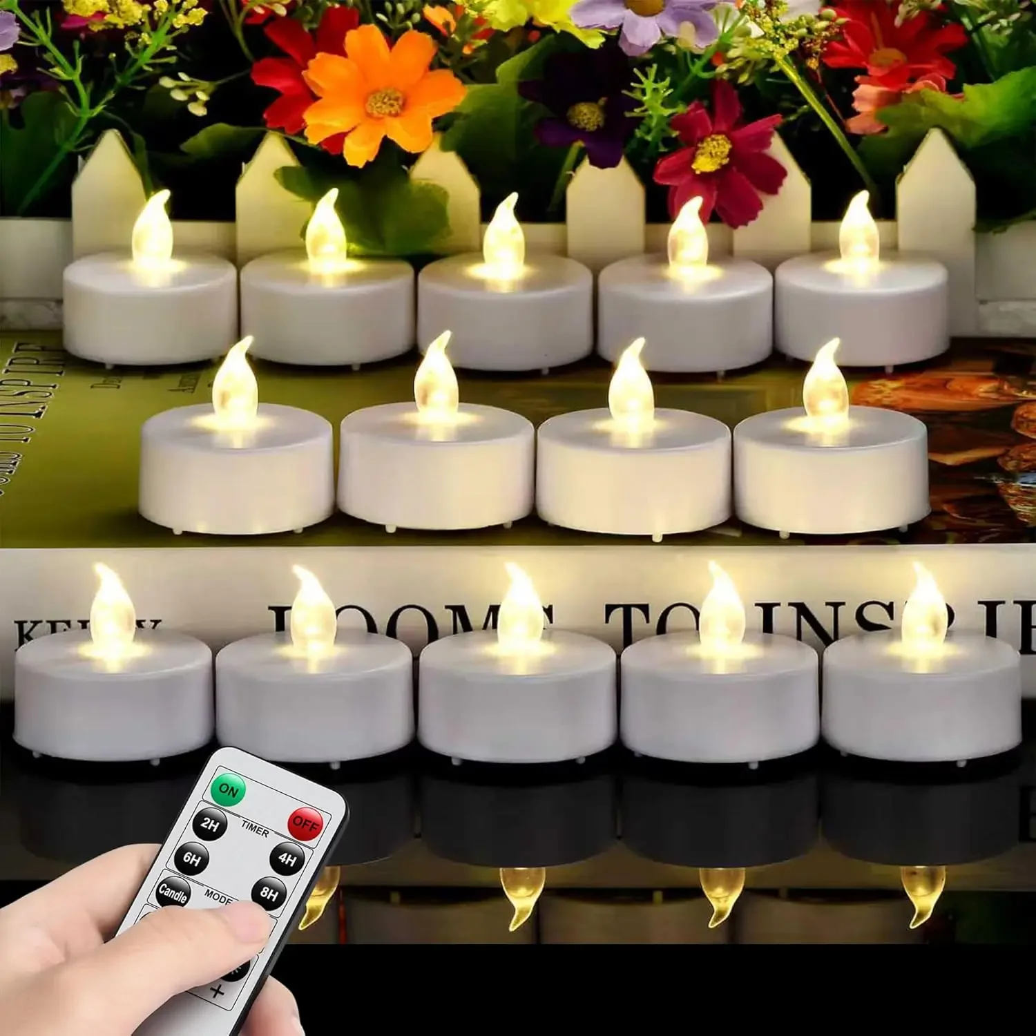 Remote Control Flameless LED Tea Light Candles – 400+ Hours Battery Life With Timer For Home Decor & Festivals (5pcs)
Remote Control Flameless LED Tea Light Candles – 400+ Hours Battery Life With Timer For Home Decor & Festivals (5pcs)
