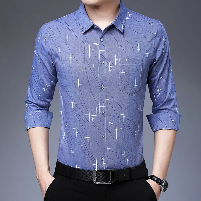 New Fashion Long Sleeve Shirts for Men Clothing 2024 Business Formal Wear Camisa Social Blouse Slim Fit Chemise Homme
New Fashion Long Sleeve Shirts for Men Clothing 2024 Business Formal Wear Camisa Social Blouse Slim Fit Chemise Homme