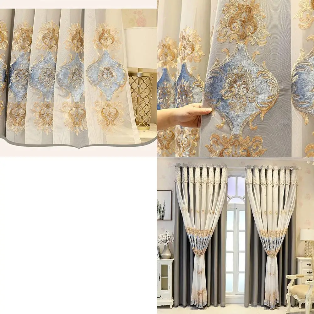 Luxury Dark Gray Double Layer Curtains with Sheer, Embroidered Blackout for Living Room and Bedroom (52x90 Inch)
Luxury Dark Gray Double Layer Curtains with Sheer, Embroidered Blackout for Living Room and Bedroom (52x90 Inch)