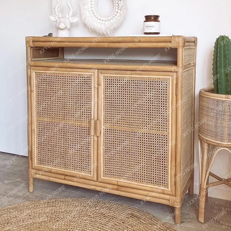 ML Rattan dining side against the wall locker natural simple small apartment cabinet
ML Rattan dining side against the wall locker natural simple small apartment cabinet