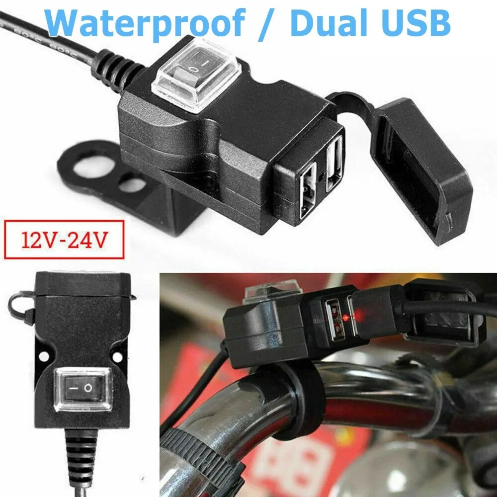 Waterproof Motorcycle Handlebar USB Port Phone Charger Cigarettes Lighter Socket
Waterproof Motorcycle Handlebar USB Port Phone Charger Cigarettes Lighter Socket