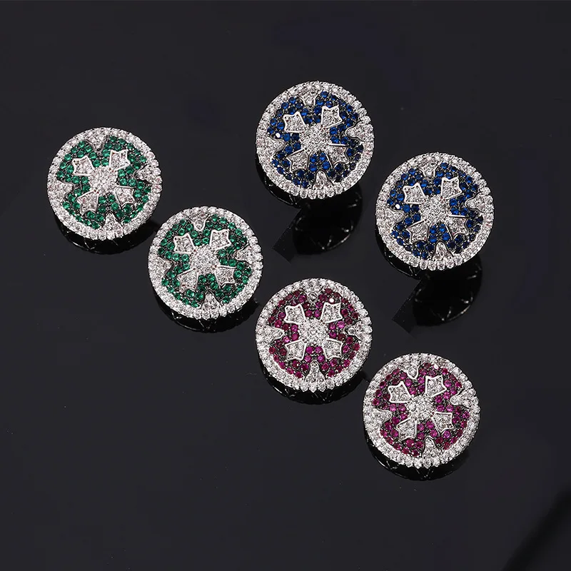 Round Stud Earrings with Multi Color Gemstones Intricate Design for A Touch of Elegance Perfect Modern Geometric Women Jewelry
Round Stud Earrings with Multi Color Gemstones Intricate Design for A Touch of Elegance Perfect Modern Geometric Women Jewelry
