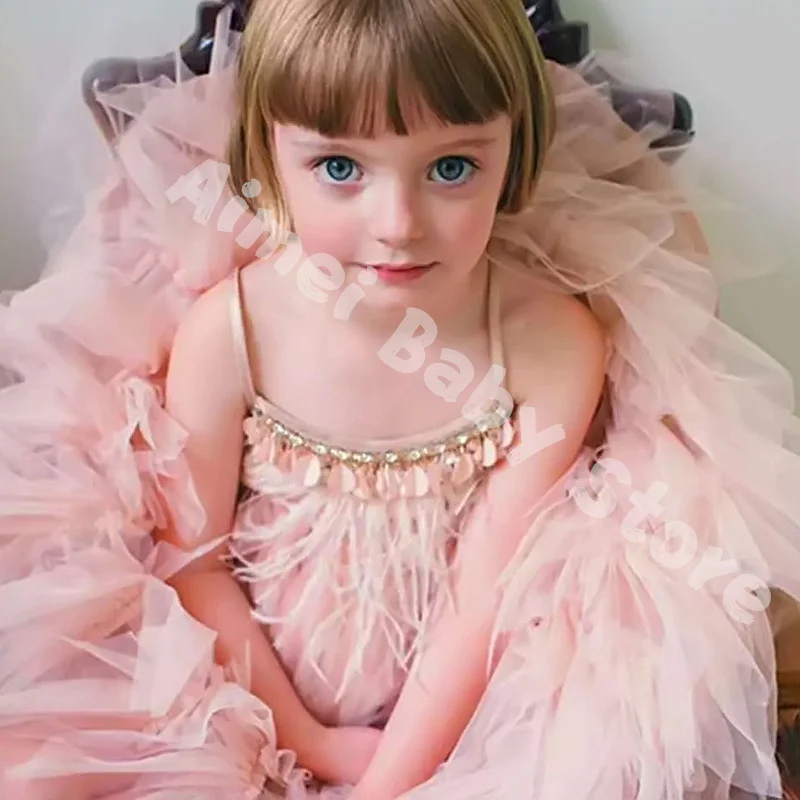 2-12Yrs Kids Dresses For Girls Elegant Feather Tassels Girls Wedding Party Dress Girls Princess Dresses Sling Clothing
2-12Yrs Kids Dresses For Girls Elegant Feather Tassels Girls Wedding Party Dress Girls Princess Dresses Sling Clothing