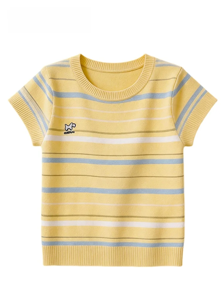 Cara CLUB plus Size Short Sleeve T-Shirt Women's Casual round Neck Striped Top Spring Fashion plus Size Casual Wear
Cara CLUB plus Size Short Sleeve T-Shirt Women's Casual round Neck Striped Top Spring Fashion plus Size Casual Wear