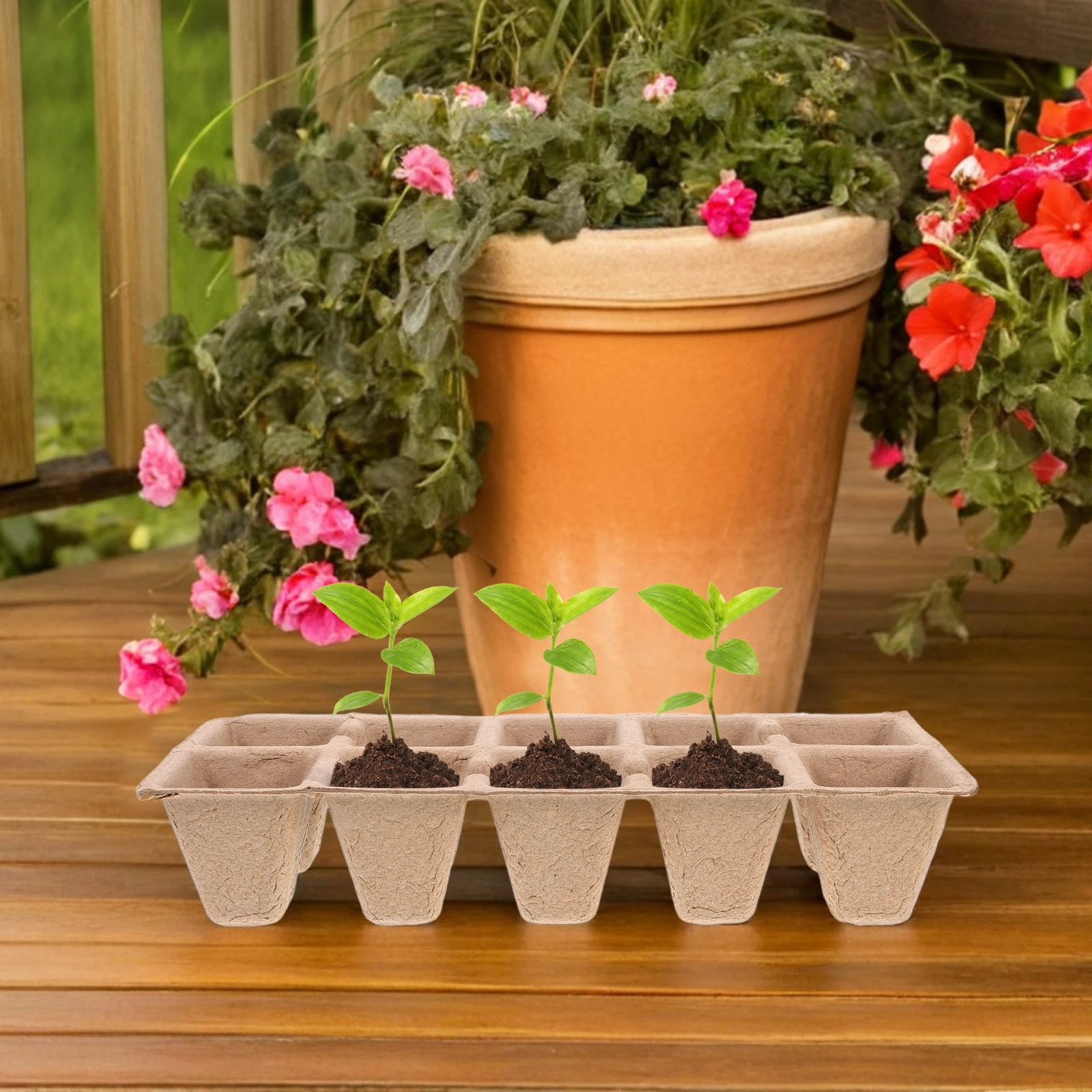 20 Seedling Starter Trays Planting Cups Garden DIY Plant Fiber Decompose Naturally Regulate Root Growth Compact Versatile
20 Seedling Starter Trays Planting Cups Garden DIY Plant Fiber Decompose Naturally Regulate Root Growth Compact Versatile