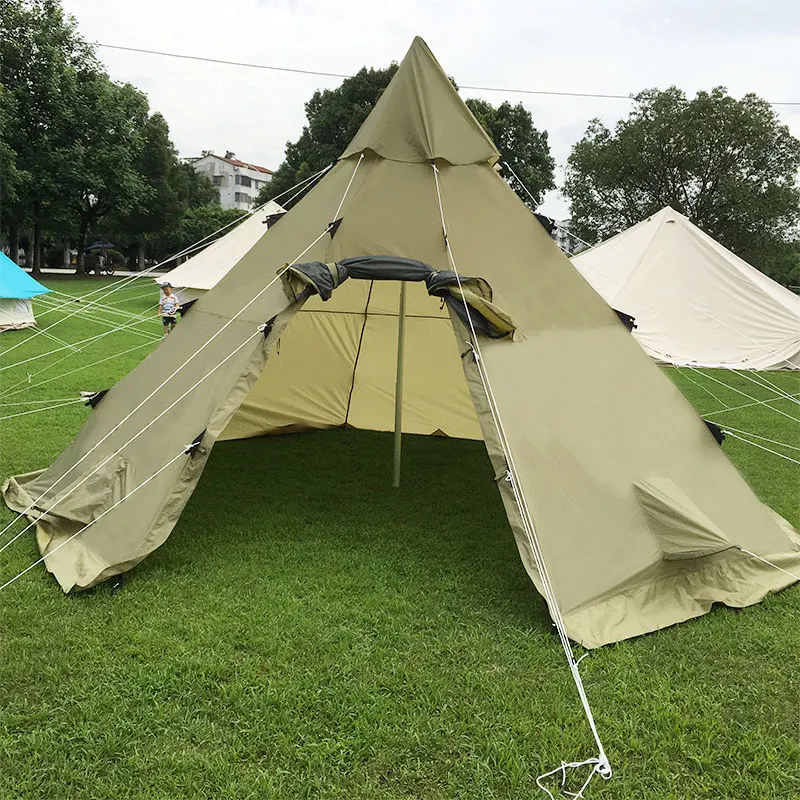 Factory Direct Waterproof Oxford Pyramid Camping Indian Tent Outdoor Shelter Tent Pointed Tent
Factory Direct Waterproof Oxford Pyramid Camping Indian Tent Outdoor Shelter Tent Pointed Tent