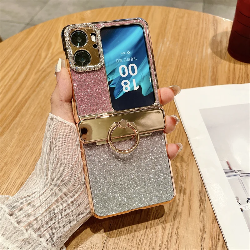 OPPO Find N3 Flip N2 Flip Luxury Electroplated Ring Holder Lens Hinge Protection Shockproof Anti-Fingerprint Phone Case Cover
OPPO Find N3 Flip N2 Flip Luxury Electroplated Ring Holder Lens Hinge Protection Shockproof Anti-Fingerprint Phone Case Cover