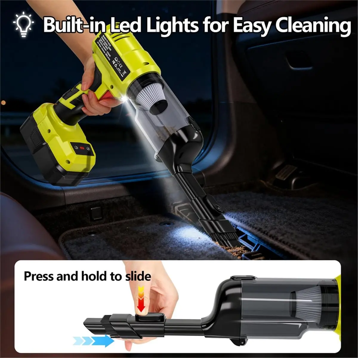 (A64E) Беспроводной пылесос Ryobi 18V с регулируемой скоростью (3 режима), портативный, бесщеточный, ручной пылесос
(A64E) Беспроводной пылесос Ryobi 18V с регулируемой скоростью (3 режима), портативный, бесщеточный, ручной пылесос