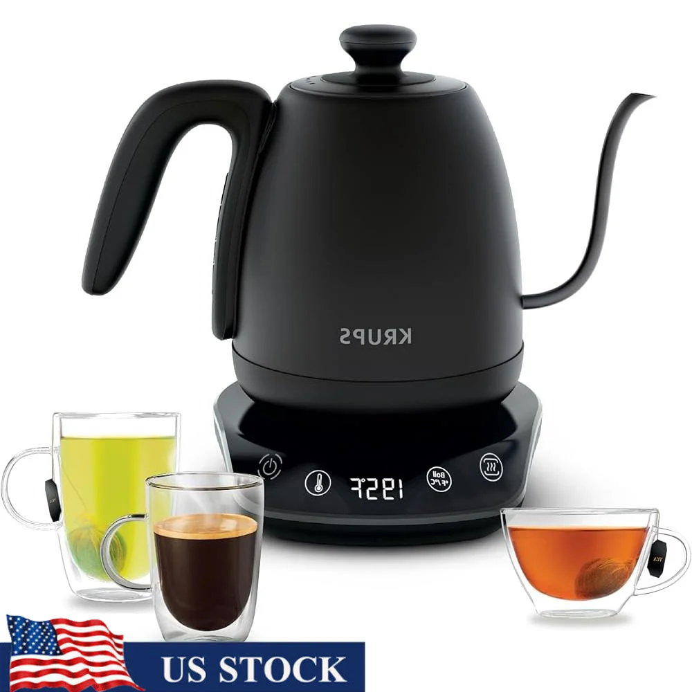 Gooseneck Electric Kettle 1350W Fast Boiling Precision Temperature Control Keep Warm Function Pour Over Coffee and Tea
Gooseneck Electric Kettle 1350W Fast Boiling Precision Temperature Control Keep Warm Function Pour Over Coffee and Tea