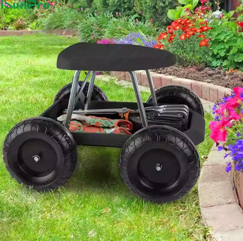 Садовый табурет на колесиках, лоток для хранения инструментов, мобильная садовая тележка
Садовый табурет на колесиках, лоток для хранения инструментов, мобильная садовая тележка