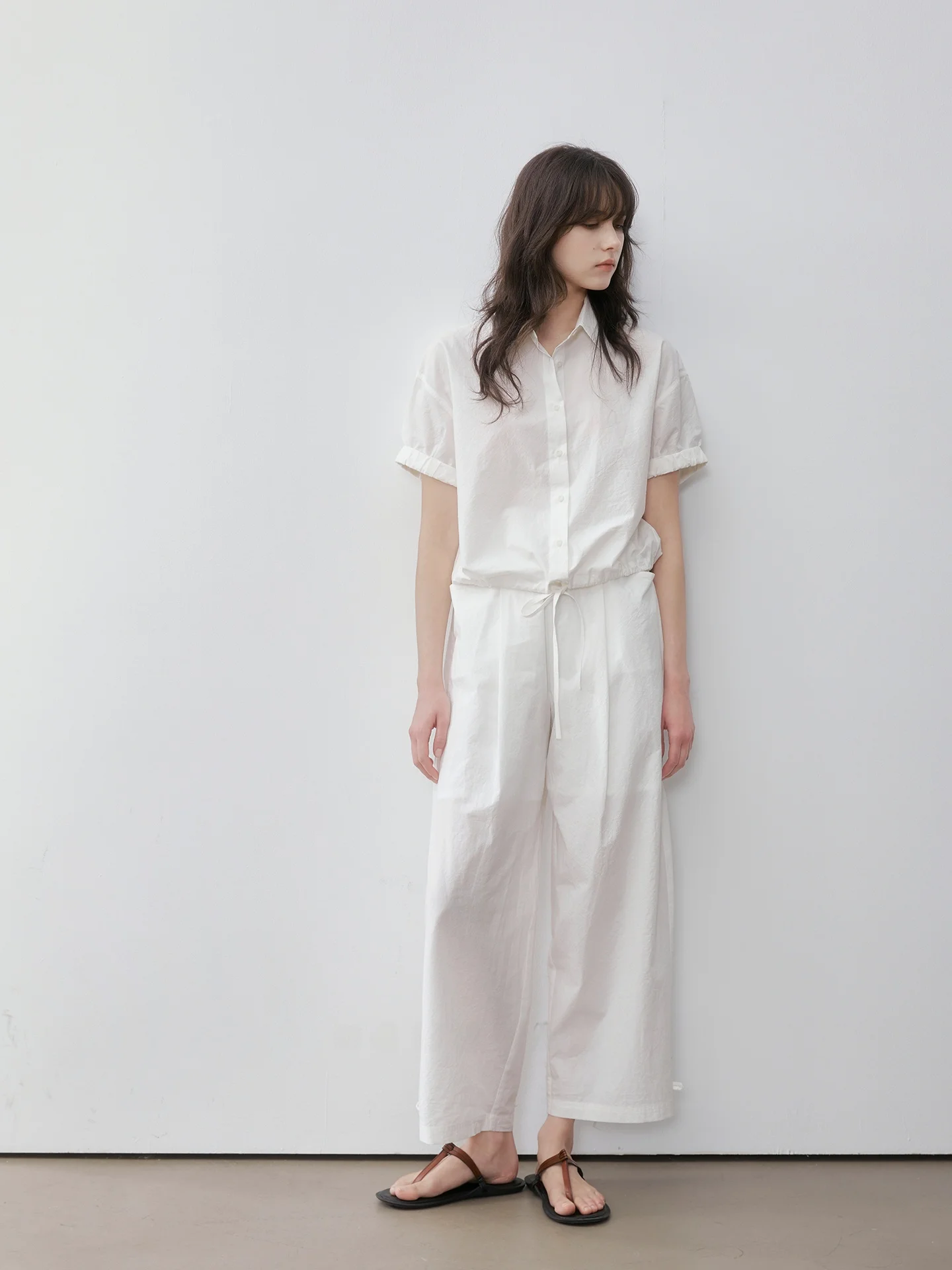 Nomumad Casual Cotton Shirt Women's Short Sleeve Long Velvet Roll up Sleeve Wide Leg Pants Nine Pointed Set Summer Breathable
Nomumad Casual Cotton Shirt Women's Short Sleeve Long Velvet Roll up Sleeve Wide Leg Pants Nine Pointed Set Summer Breathable