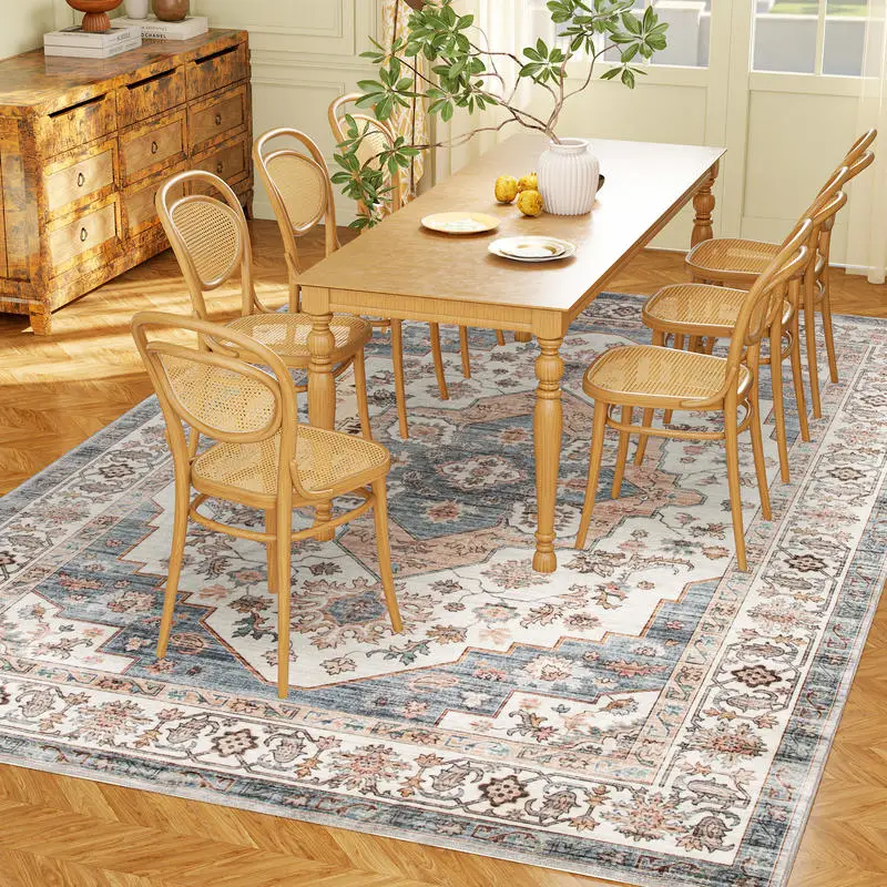 8x10 Area Rug, Vintage Machine Washable Rug, Non-Slip Carpet for Living Room, Bedroom, Dining Room, Brown & Light Blue
8x10 Area Rug, Vintage Machine Washable Rug, Non-Slip Carpet for Living Room, Bedroom, Dining Room, Brown & Light Blue
