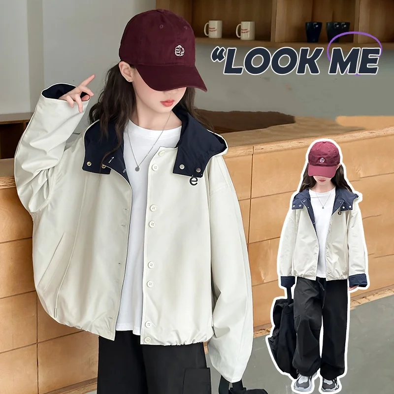 Kids Spring Autumn Jacket Child Windbreak Ages 4-14Y Girl Casual Sporty Coat Tween Little Child Classical Korean Style Outwear
Kids Spring Autumn Jacket Child Windbreak Ages 4-14Y Girl Casual Sporty Coat Tween Little Child Classical Korean Style Outwear