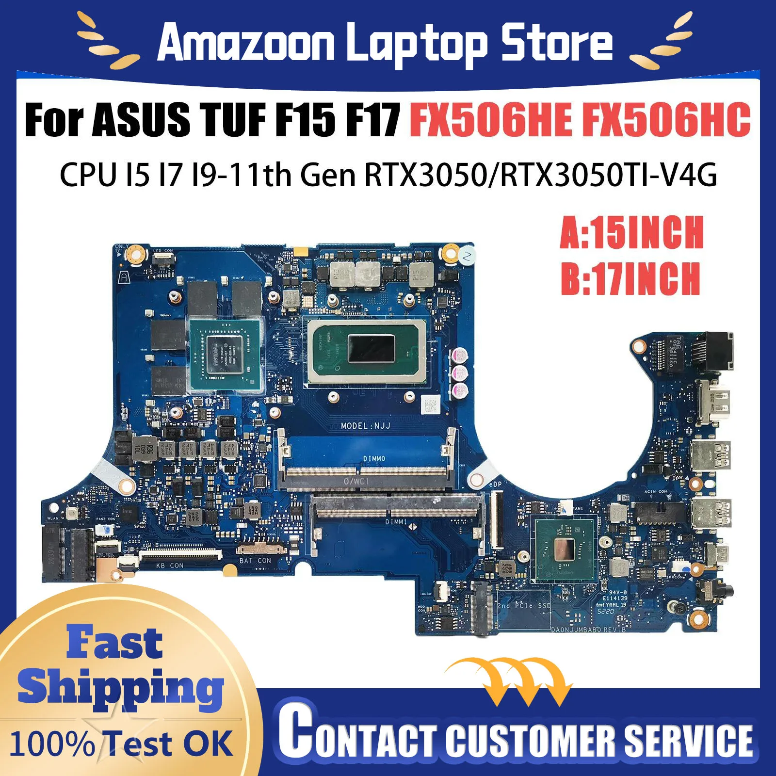 Материнская плата для ASUS FX506HE FX506HCB FX506HC FX506H TUF506H TUF706H FX706HE FX706HC FX706HCB FX706H Материнская плата для ноутбука
Материнская плата для ASUS FX506HE FX506HCB FX506HC FX506H TUF506H TUF706H FX706HE FX706HC FX706HCB FX706H Материнская плата для ноутбука