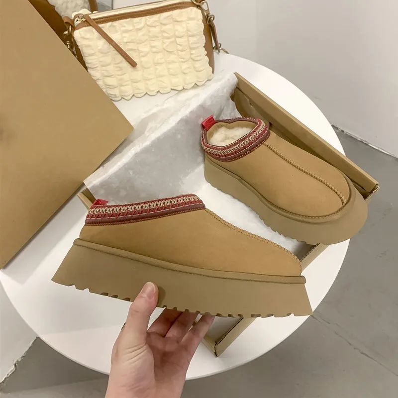 Thick-soled lace snow boots for women 2024 new velvet warm cotton shoes closed toe half-slip fur shoes for outdoor wear
Thick-soled lace snow boots for women 2024 new velvet warm cotton shoes closed toe half-slip fur shoes for outdoor wear