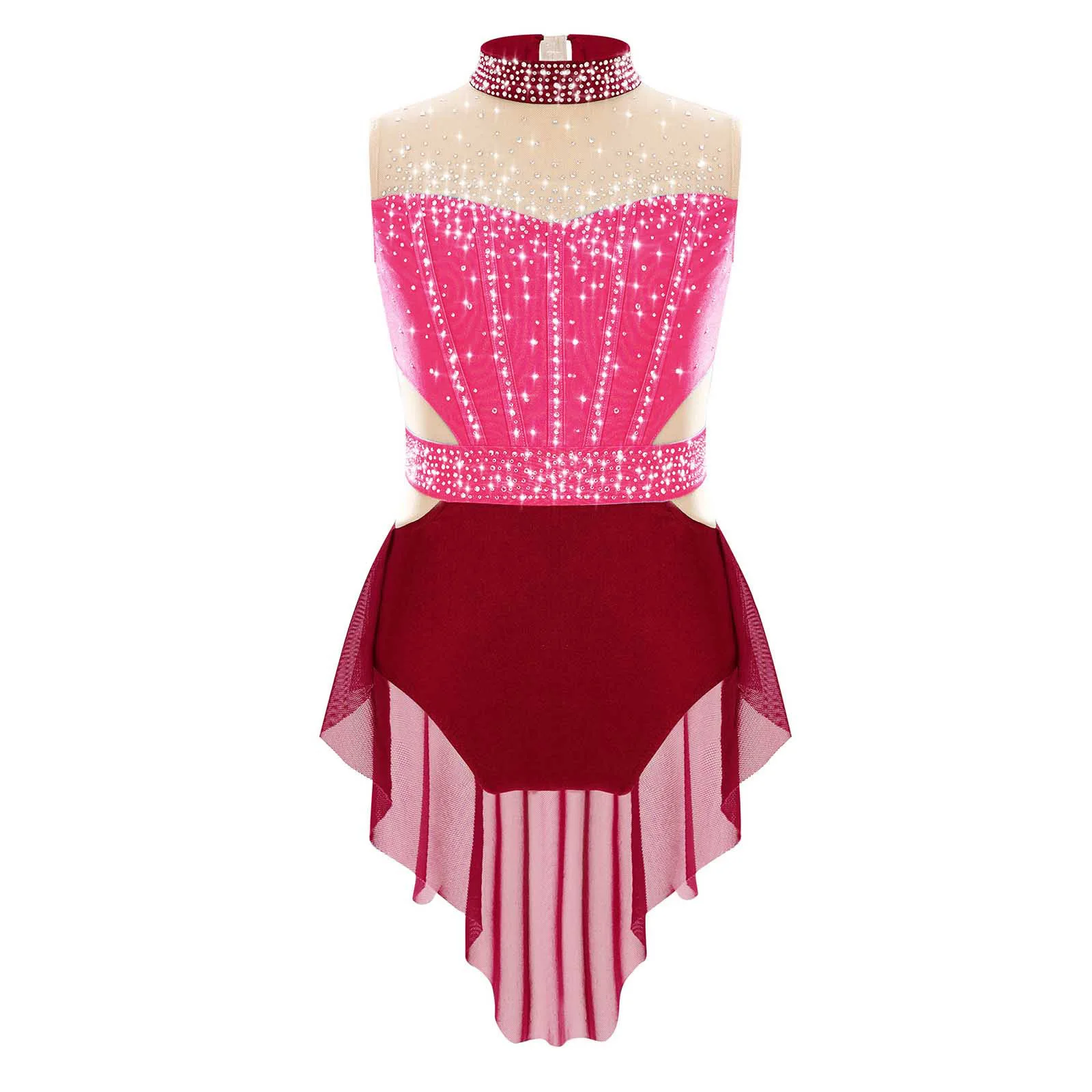 Kids Girls Figure Skating Dance Dress Gymnastics Leotard Sleeveless Shiny Rhinestones Mesh Skirted Bodysuit Lyrical Dance Dress
Kids Girls Figure Skating Dance Dress Gymnastics Leotard Sleeveless Shiny Rhinestones Mesh Skirted Bodysuit Lyrical Dance Dress