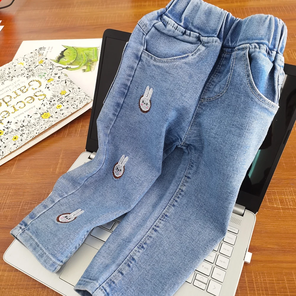 IENENS Embroidery Rabbit Jeans For Girls Wash Thin Soft Denim Pants Kids Straight Trousers 1-5 Years Chid Elastic Waist Bottoms
IENENS Embroidery Rabbit Jeans For Girls Wash Thin Soft Denim Pants Kids Straight Trousers 1-5 Years Chid Elastic Waist Bottoms