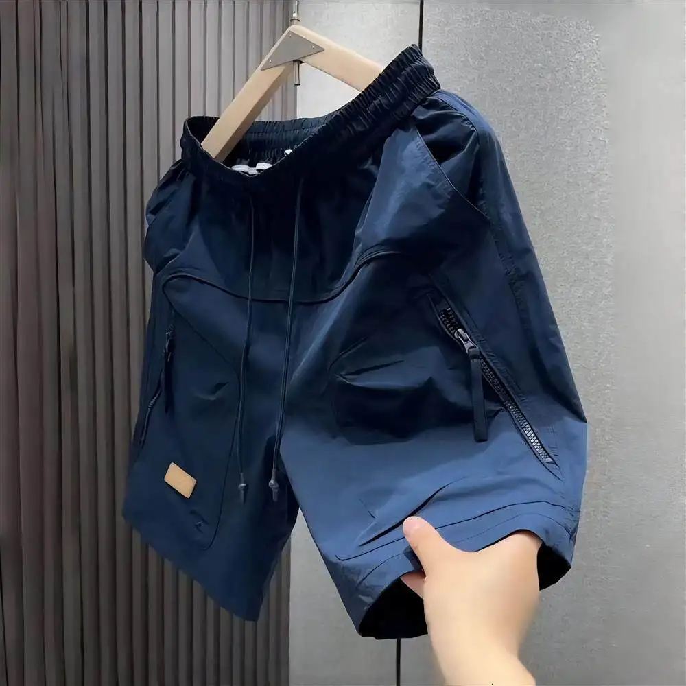 American Style Workwear Short Shorts Men Summer High Sensation Cool Thin Sport Elastic Waist Loose Beach Five Shorts
American Style Workwear Short Shorts Men Summer High Sensation Cool Thin Sport Elastic Waist Loose Beach Five Shorts