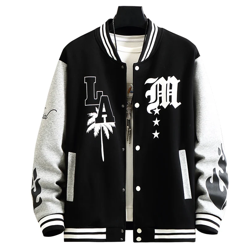 Men's Varsity Cotton Baseball Wear Letter Print Autumn Bomber Jacket oversized Fat Man Teenagers Streetwear Casual Outerwear
Men's Varsity Cotton Baseball Wear Letter Print Autumn Bomber Jacket oversized Fat Man Teenagers Streetwear Casual Outerwear