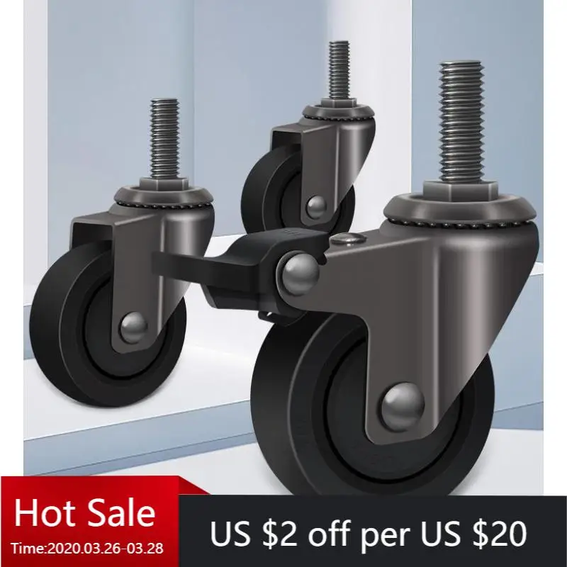 3 inch(75mm) M12×45mm Threaded Stem Casters - 4PCS Silent Rubber Wheels with Brake for Heavy Furniture
3 inch(75mm) M12×45mm Threaded Stem Casters - 4PCS Silent Rubber Wheels with Brake for Heavy Furniture