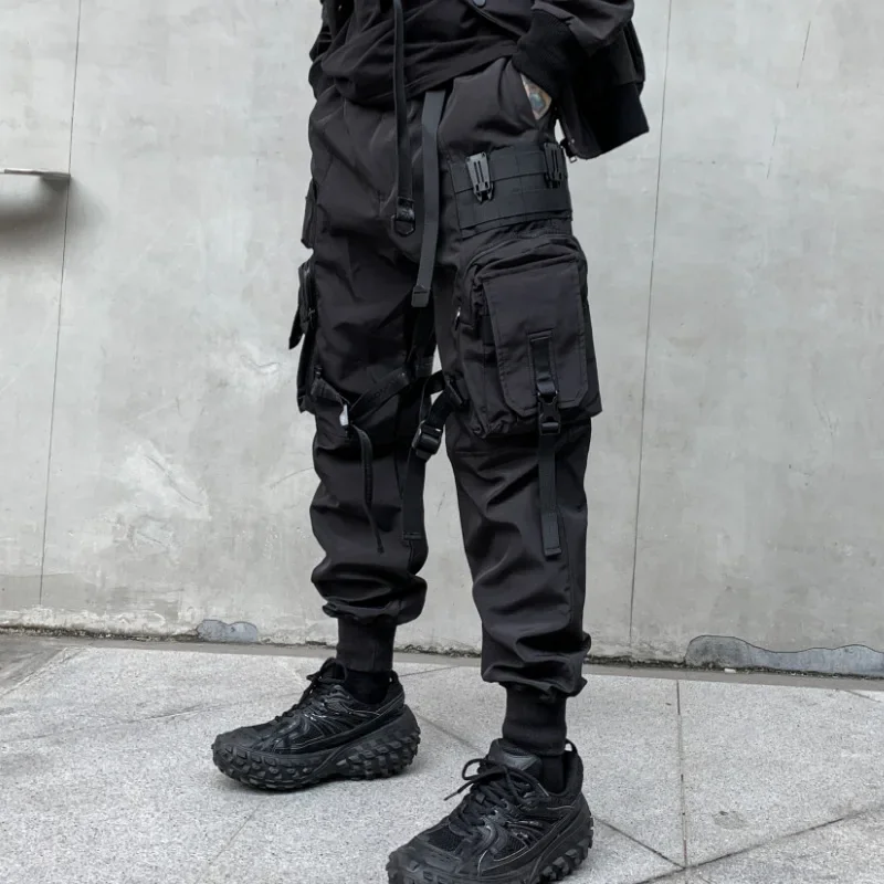 Pop Multi-pockets Ribbons Bandage Tactical Techwear Cargo Pants Mens Harajuku Punk Hip Hop Joggers Pantalons Casual Streetwear
Pop Multi-pockets Ribbons Bandage Tactical Techwear Cargo Pants Mens Harajuku Punk Hip Hop Joggers Pantalons Casual Streetwear