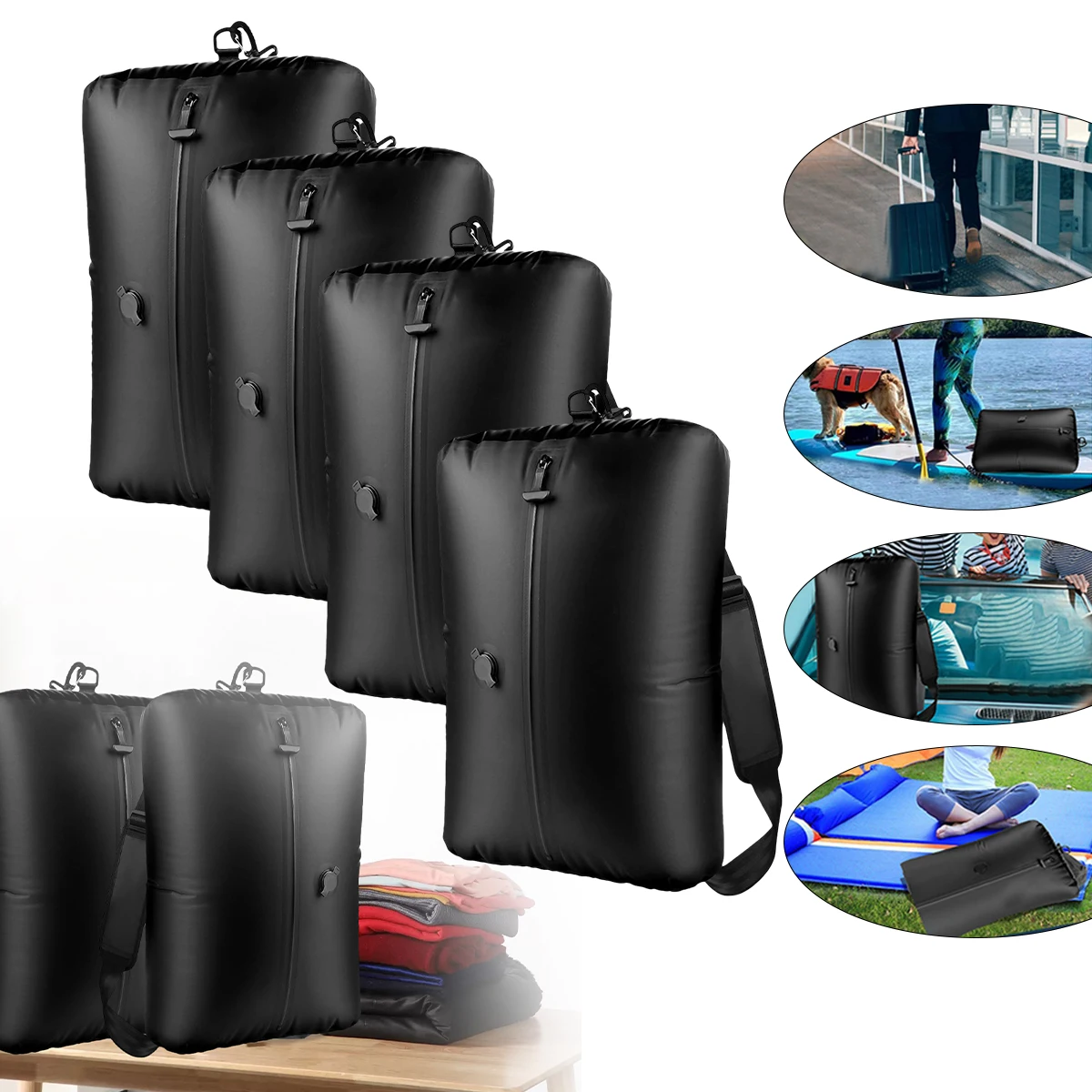 34L Vacuum Compression Bag with Adjustable Shoulder Strap and Hook Waterproof Reusable Vacuum Packing Cubes for Luggage Suitcase
34L Vacuum Compression Bag with Adjustable Shoulder Strap and Hook Waterproof Reusable Vacuum Packing Cubes for Luggage Suitcase