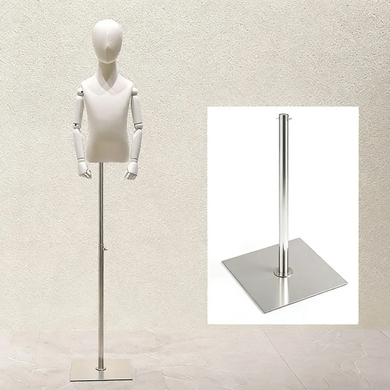 Children's Silver Square Base Mannequin Display Stand Clothing Store Window Dummy Kids Infant Clothing Display Prop
Children's Silver Square Base Mannequin Display Stand Clothing Store Window Dummy Kids Infant Clothing Display Prop