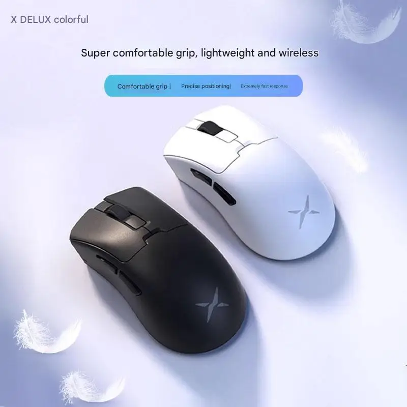 DeLUX M900pro/M900Ultra Gaming Mouse Single-mode 1K/dual-mode 8k PAW3395 Ultra-lightweight Fps Ergonomic E-sports Mouse Gift
DeLUX M900pro/M900Ultra Gaming Mouse Single-mode 1K/dual-mode 8k PAW3395 Ultra-lightweight Fps Ergonomic E-sports Mouse Gift