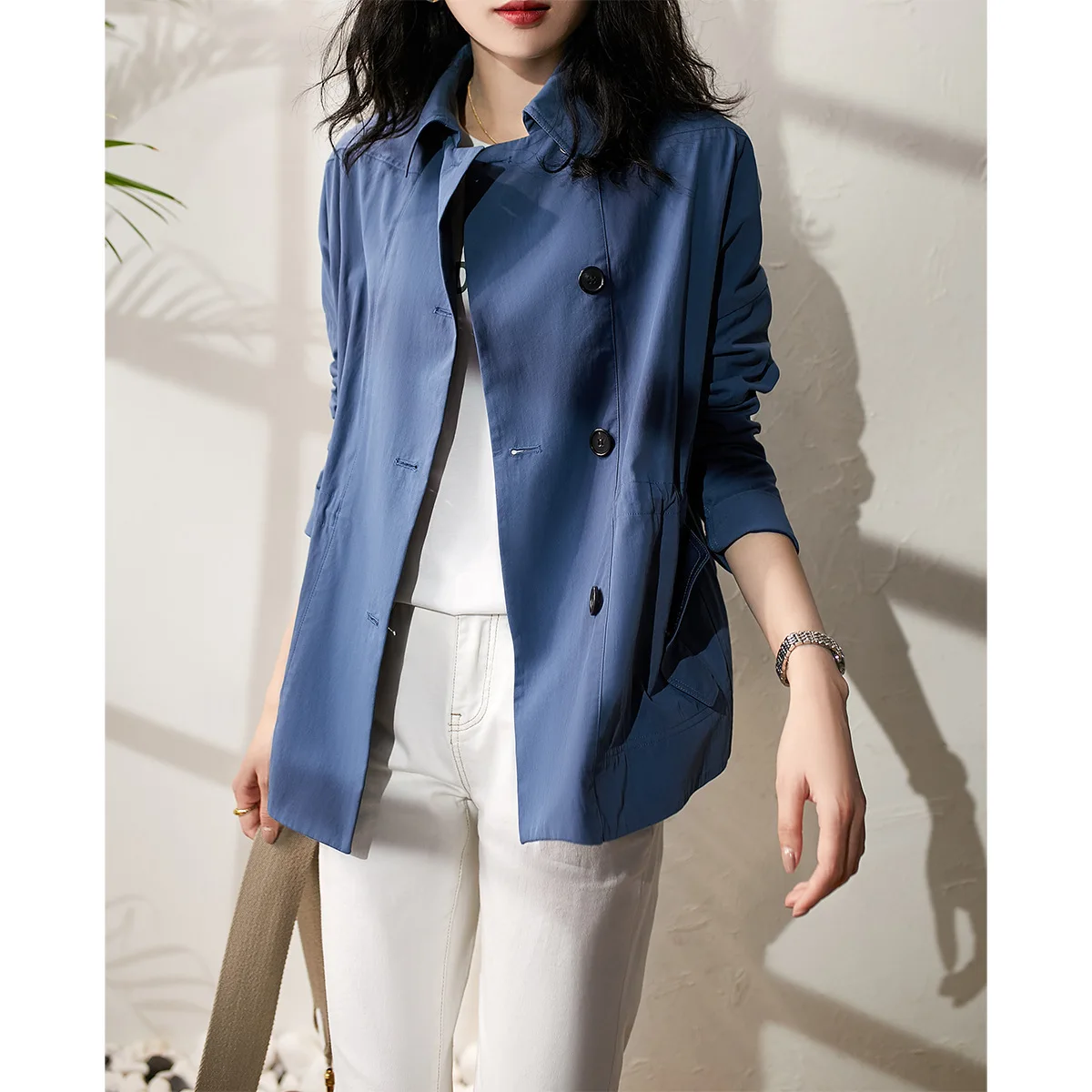 Short Trench Coat Women 2026, Chain Detail Belted Jacket, Stylish Cropped Spring Fall Casual Outerwear
Short Trench Coat Women 2026, Chain Detail Belted Jacket, Stylish Cropped Spring Fall Casual Outerwear