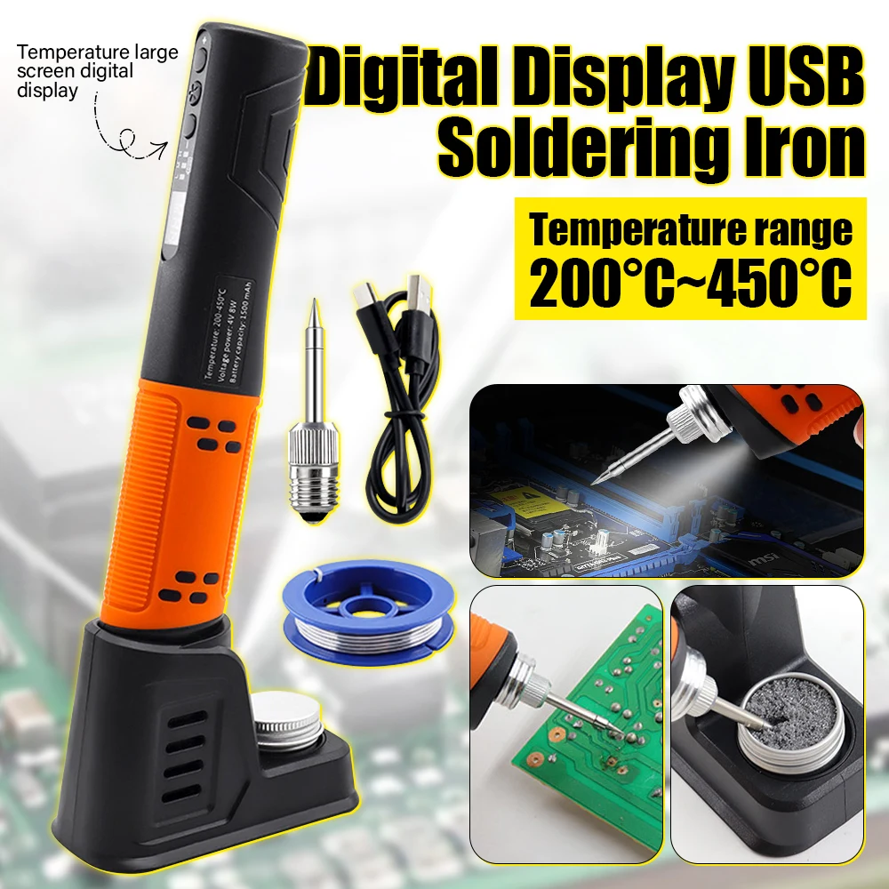 1500 мА бытовой паяльник USB беспроводная модель с цифровым дисплеем для ремонта паяльника с литиевой батареей сварочные инструменты
1500 мА бытовой паяльник USB беспроводная модель с цифровым дисплеем для ремонта паяльника с литиевой батареей сварочные инструменты
