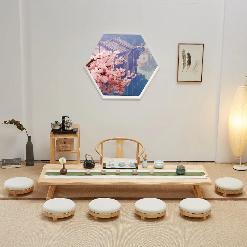 Tatami low table Japanese tea table chair sitting tea table new Chinese zen coffee table Sinology table kang table bay window ta
Tatami low table Japanese tea table chair sitting tea table new Chinese zen coffee table Sinology table kang table bay window ta