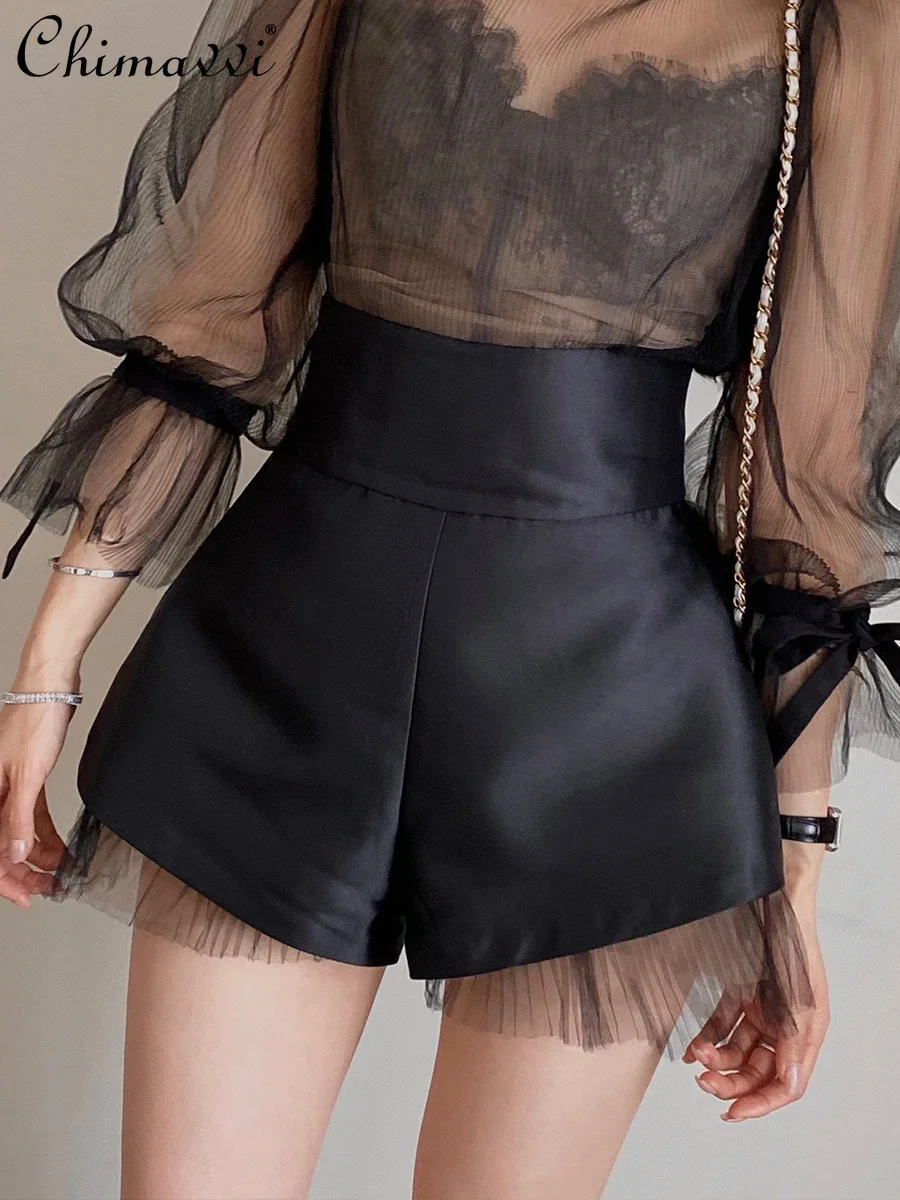 Fashion High-waisted Fluffy Pants 2025 Spring and Summer New Satin Casual Loose Wide-leg Suit Shorts Women's Versatile Shorts
Fashion High-waisted Fluffy Pants 2025 Spring and Summer New Satin Casual Loose Wide-leg Suit Shorts Women's Versatile Shorts
