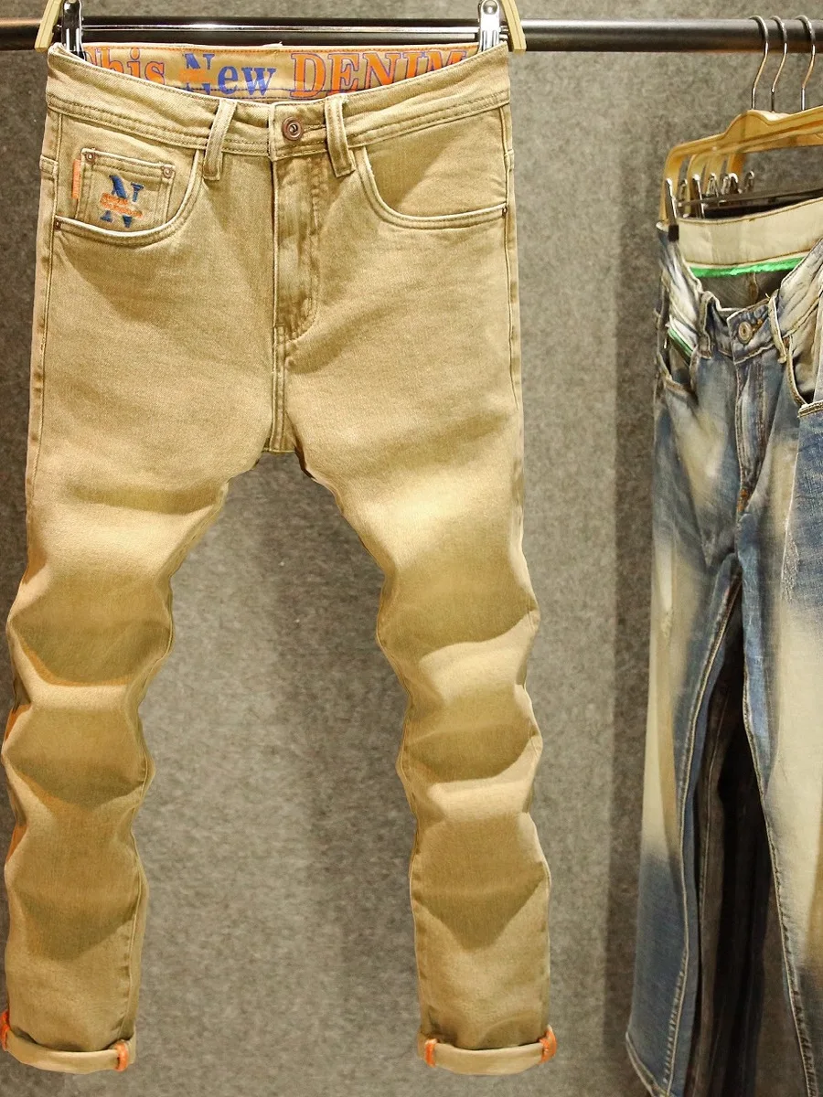 Khaki Casual Men's Jeans 2026 Summer New Slim Harlan Pants Embroidered Print Long Trousers Youth Fashion Wear Resistant
Khaki Casual Men's Jeans 2026 Summer New Slim Harlan Pants Embroidered Print Long Trousers Youth Fashion Wear Resistant