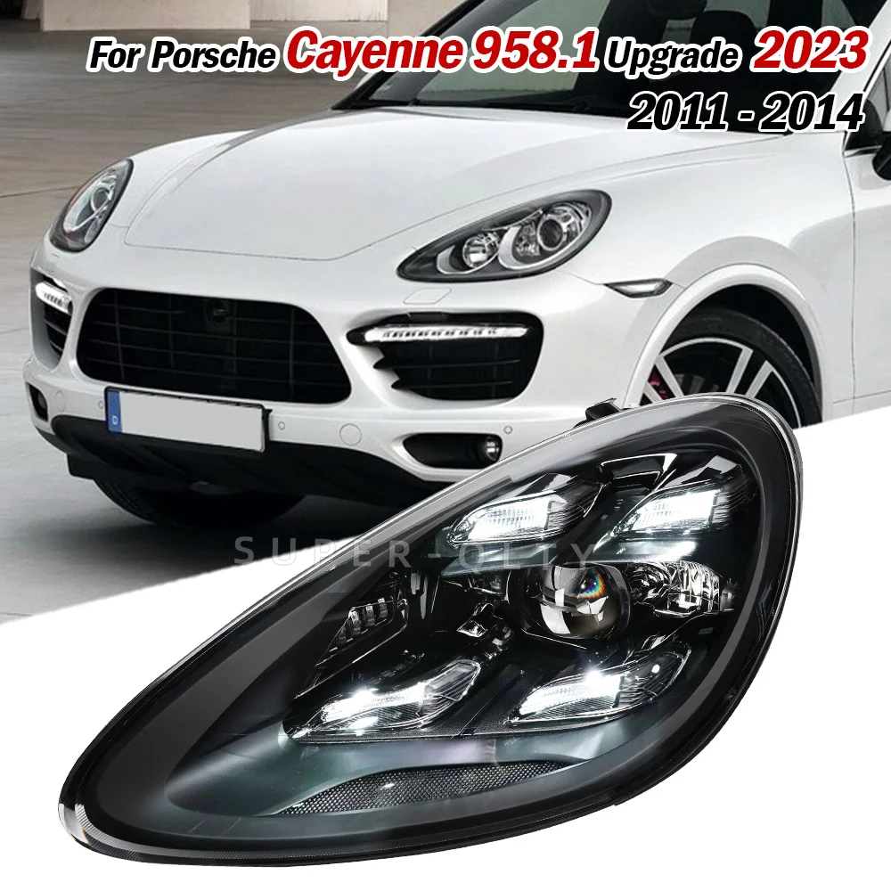 Headlights For Porsche Cayenne 2011-2014 Halogen Xenon Headlight Upgrade to 2023 PDLS Style LED Matrix Headlight 
Headlights For Porsche Cayenne 2011-2014 Halogen Xenon Headlight Upgrade to 2023 PDLS Style LED Matrix Headlight