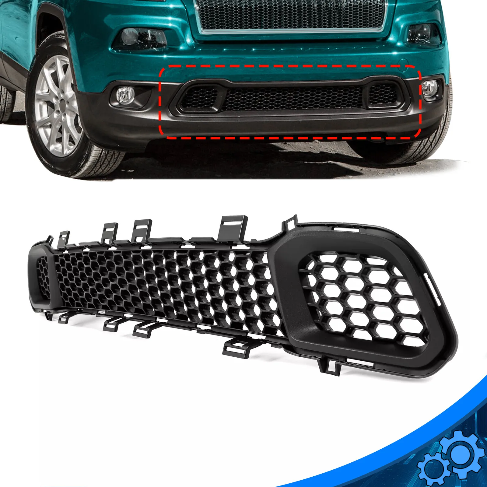 Fit For 2014-18 Jeep Cherokee Black Front Lower Bumper Cover Textured Grille
Fit For 2014-18 Jeep Cherokee Black Front Lower Bumper Cover Textured Grille