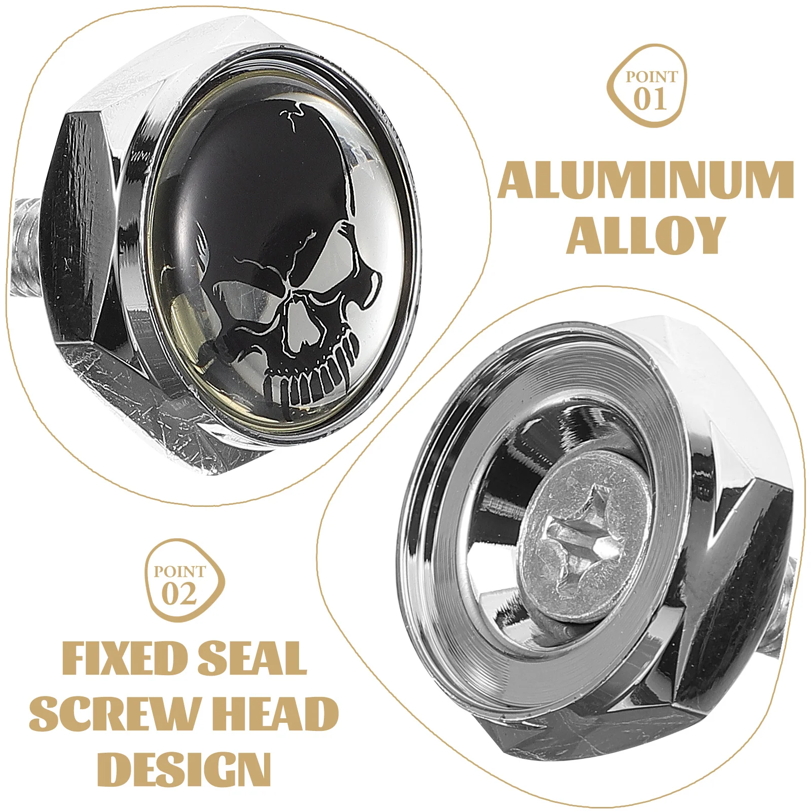 1 Set Car License Plate Frame Skull Head Design Universal Fit Anti-Theft Vehicle Mounting Fixing Fasteners Clips Accessories
1 Set Car License Plate Frame Skull Head Design Universal Fit Anti-Theft Vehicle Mounting Fixing Fasteners Clips Accessories