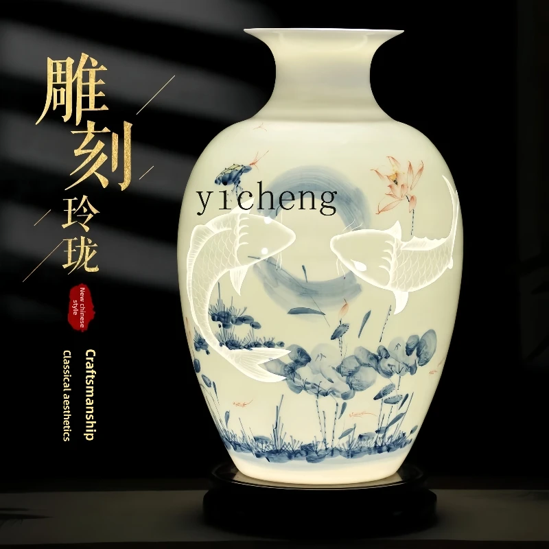 LSL Ceramic Vase Hand-painted Thin Body Half Knife Clay Home Living Room Company Light Luxury Decoration
LSL Ceramic Vase Hand-painted Thin Body Half Knife Clay Home Living Room Company Light Luxury Decoration