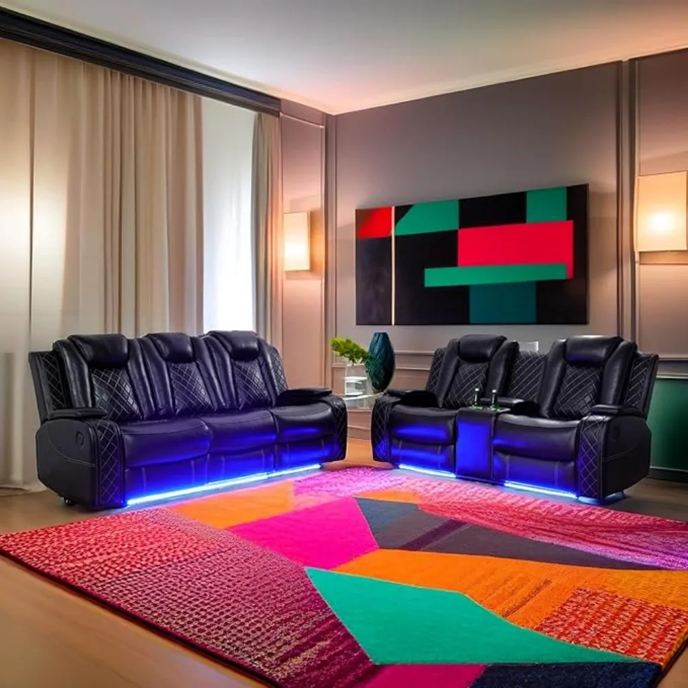 Power Recliner Sectional Sofa with LED,Couch with USB Port&Cup Holderfor Living Room, Dormitory, Guest House,Playroom,Apartment
Power Recliner Sectional Sofa with LED,Couch with USB Port&Cup Holderfor Living Room, Dormitory, Guest House,Playroom,Apartment