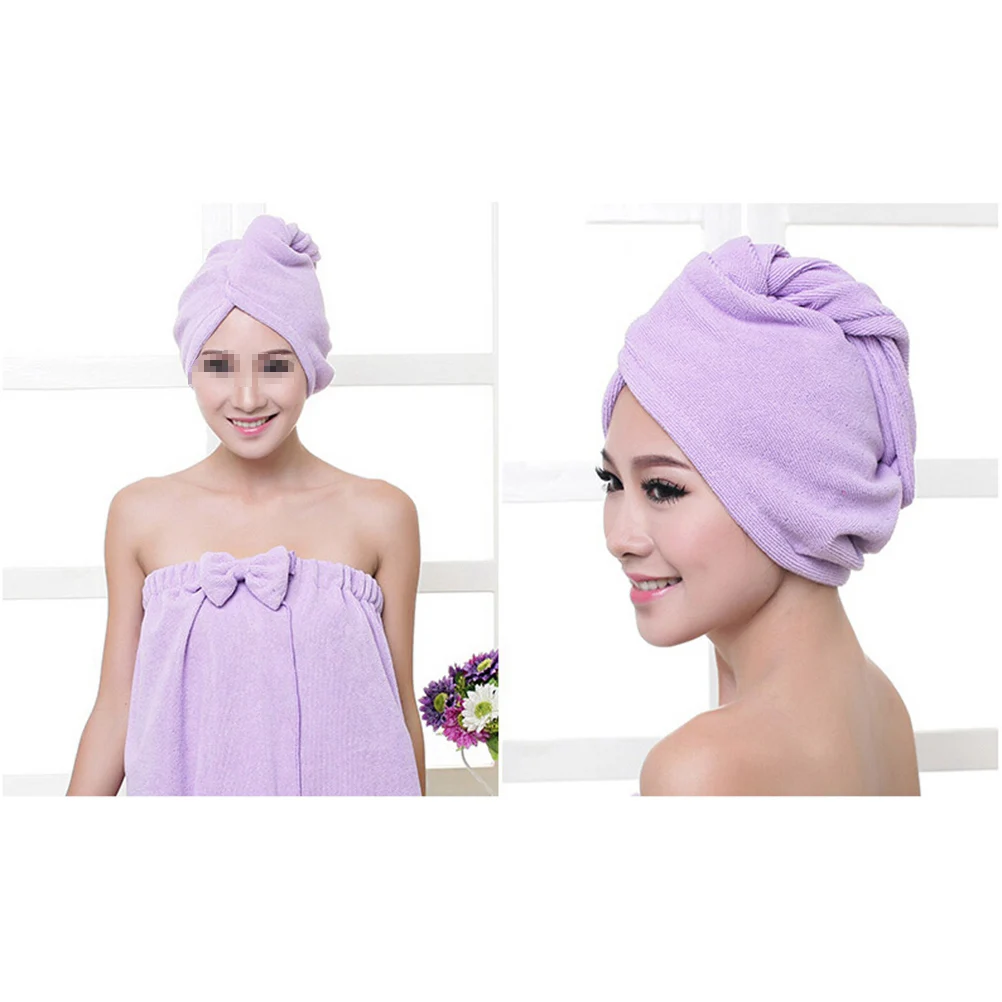 2pcs Quick Dry Hair Cap Microfiber Hair Drying Towel Fast Drying Bath Cap Non Slip 60X25Cm Purple 70G Each Piece For Shower
2pcs Quick Dry Hair Cap Microfiber Hair Drying Towel Fast Drying Bath Cap Non Slip 60X25Cm Purple 70G Each Piece For Shower