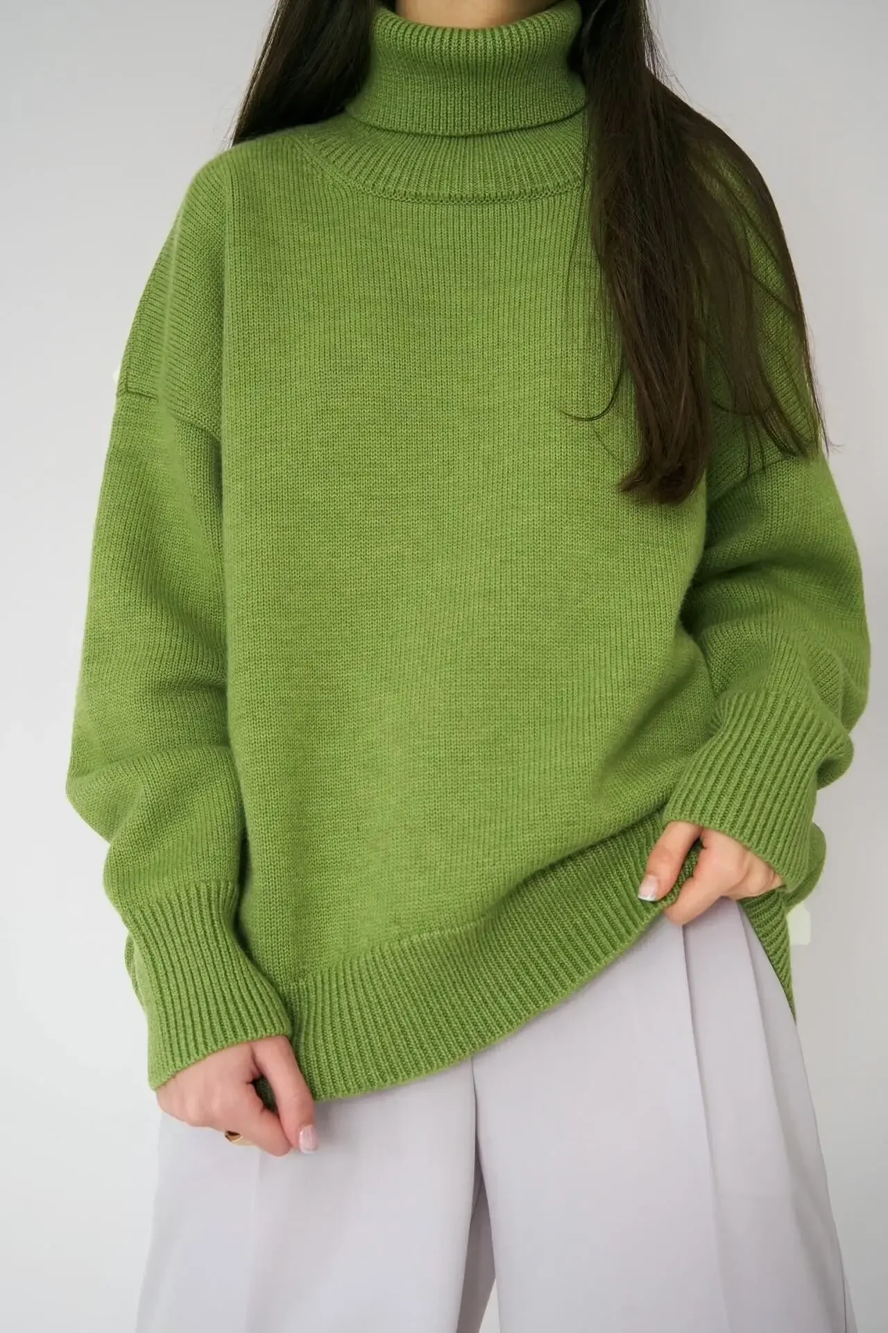 Women Sweaters Turtleneck Solid Color Jumpers Slim Fit Casual High Streetwear Pullovers Autumn 2023 Long Sleeve Knitted
Women Sweaters Turtleneck Solid Color Jumpers Slim Fit Casual High Streetwear Pullovers Autumn 2023 Long Sleeve Knitted